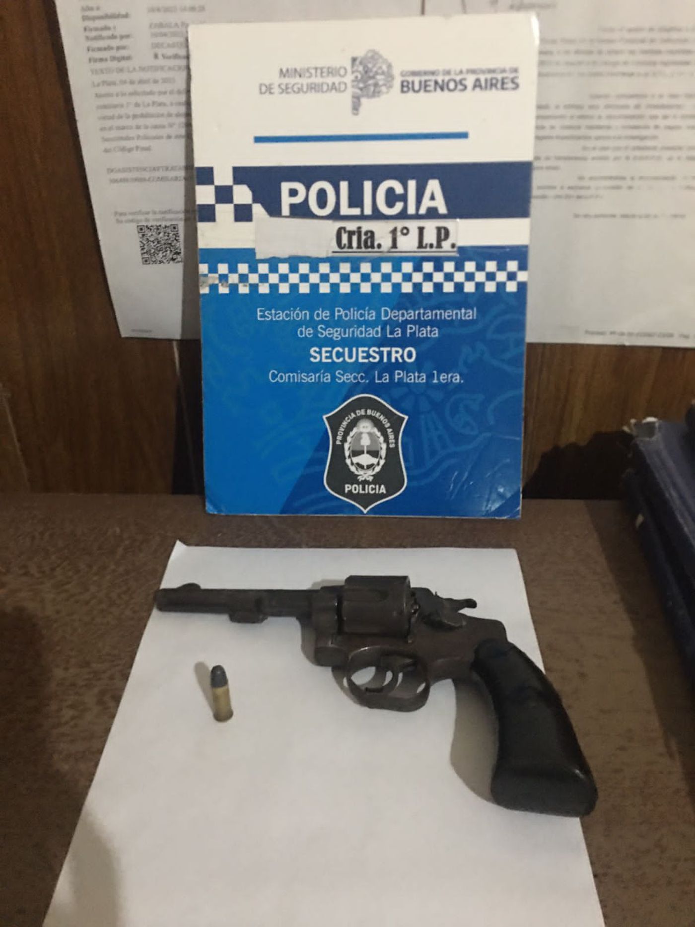 El arma que tenía el joven detenido