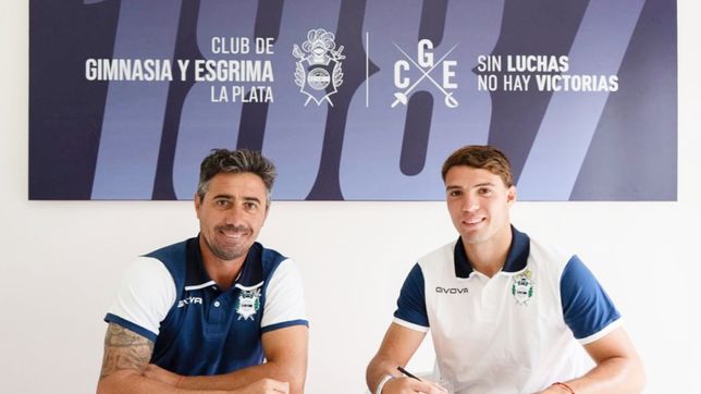 manuel panaro firmo su nuevo contrato con gimnasia en la previa del clasico platense