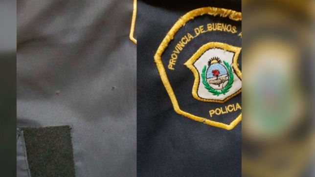 se bajo del auto y le disparo a un policia a la vuelta de la terminal: se salvo por el chaleco antibalas