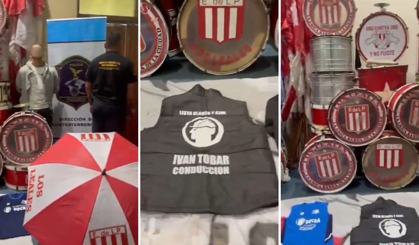 Secuestro de bombos y banderas de Estudiantes en allanamientos a Tobar.png