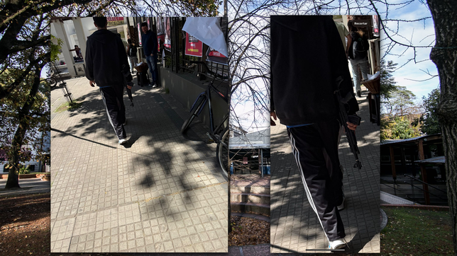 panico en la facultad de arquitectura por un joven que entro con una replica de un arma larga