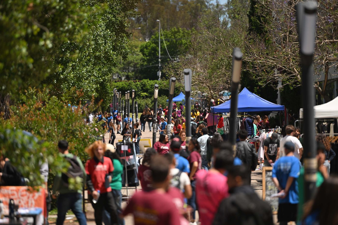 Todo el color de la facultad de Humanidades, otro de los focos de disputa fuerte en la elección estudiantil