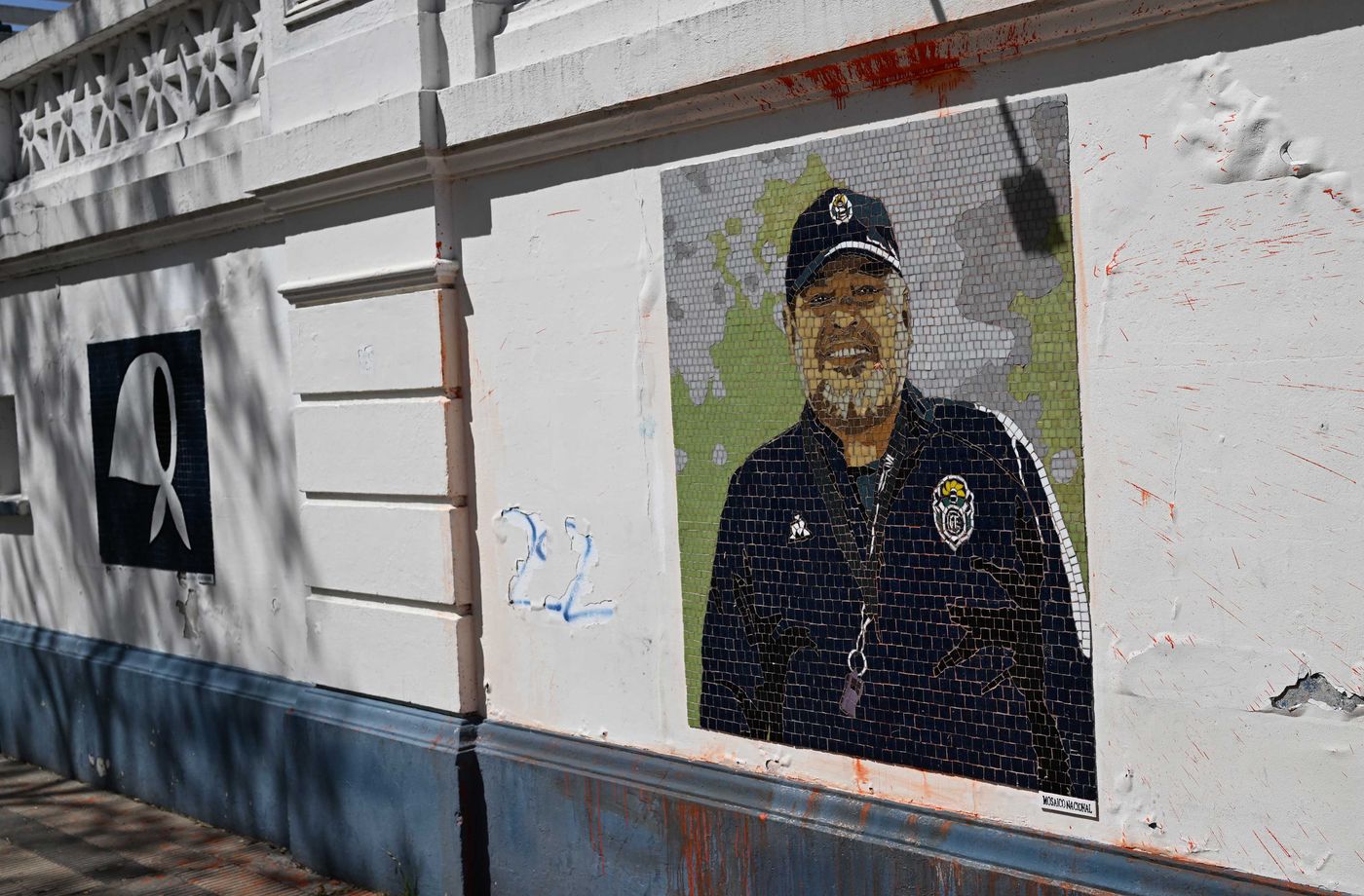 El mural de Diego Maradona.