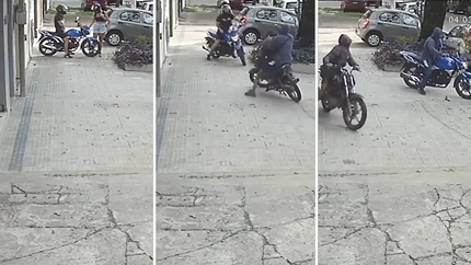 Video: motochorros dieron un fugaz y violento golpe en La Plata