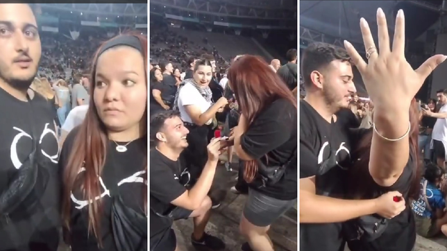 la historia de amor de una pareja que se comprometio en pleno recital de los piojos