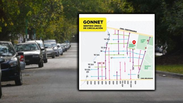 el mapa con las 23 calles de la plata que a partir de ahora tendran un unico sentido