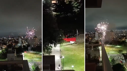 Los hinchas de Estudiantes iluminaron el cielo de La Plata con el festejo por los 121 años