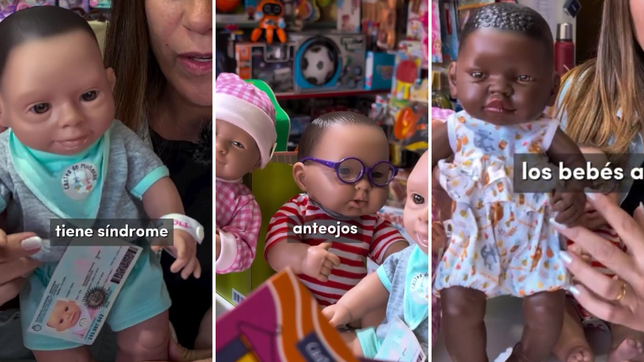 una jugueteria lanzo bebotes inclusivos con sindrome de down, labio leporino y afros