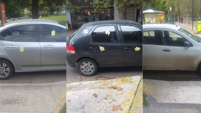 un vecino escracho mas de 20 autos por bloquear rampas para personas con discapacidad