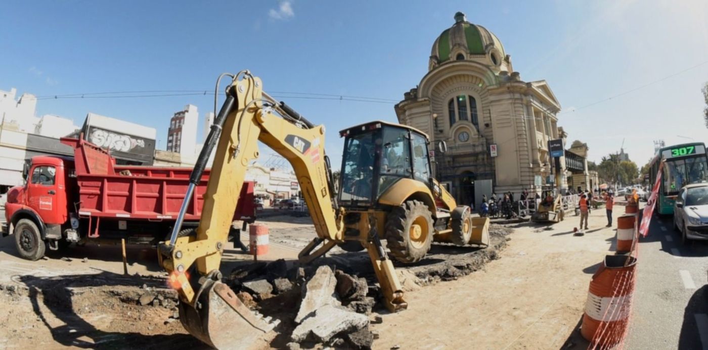 Obras empleados municipales estación de trenes