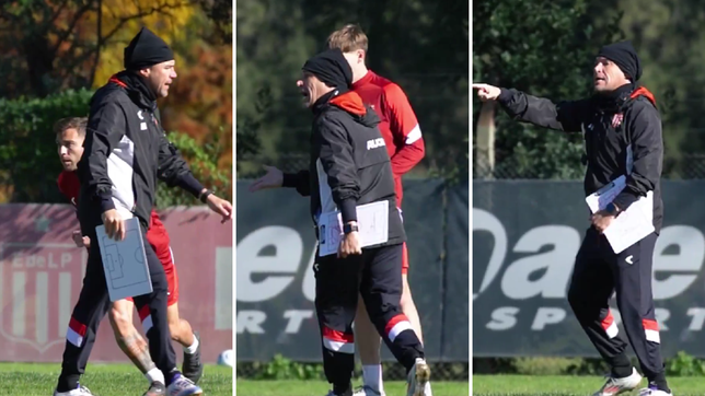la intensidad del cacique medina en la practica de estudiantes antes de jugar con flamengo