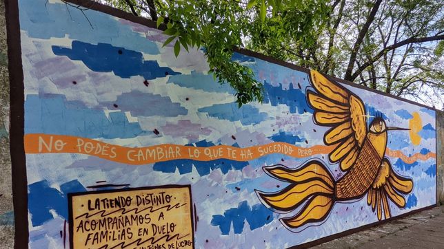 visibilizan el duelo perinatal en la plata con un mural y una radio abierta