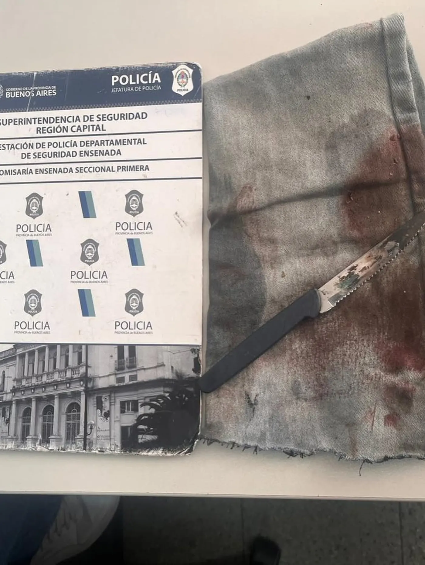 El cuchillo con el que la joven atacó a su novio