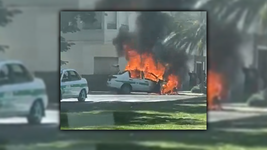 un taxi prendido fuego encendio las alarmas entre los vecinos de la plata un taxi prendido fuego encendio las alarmas entre los vecinos de la plata