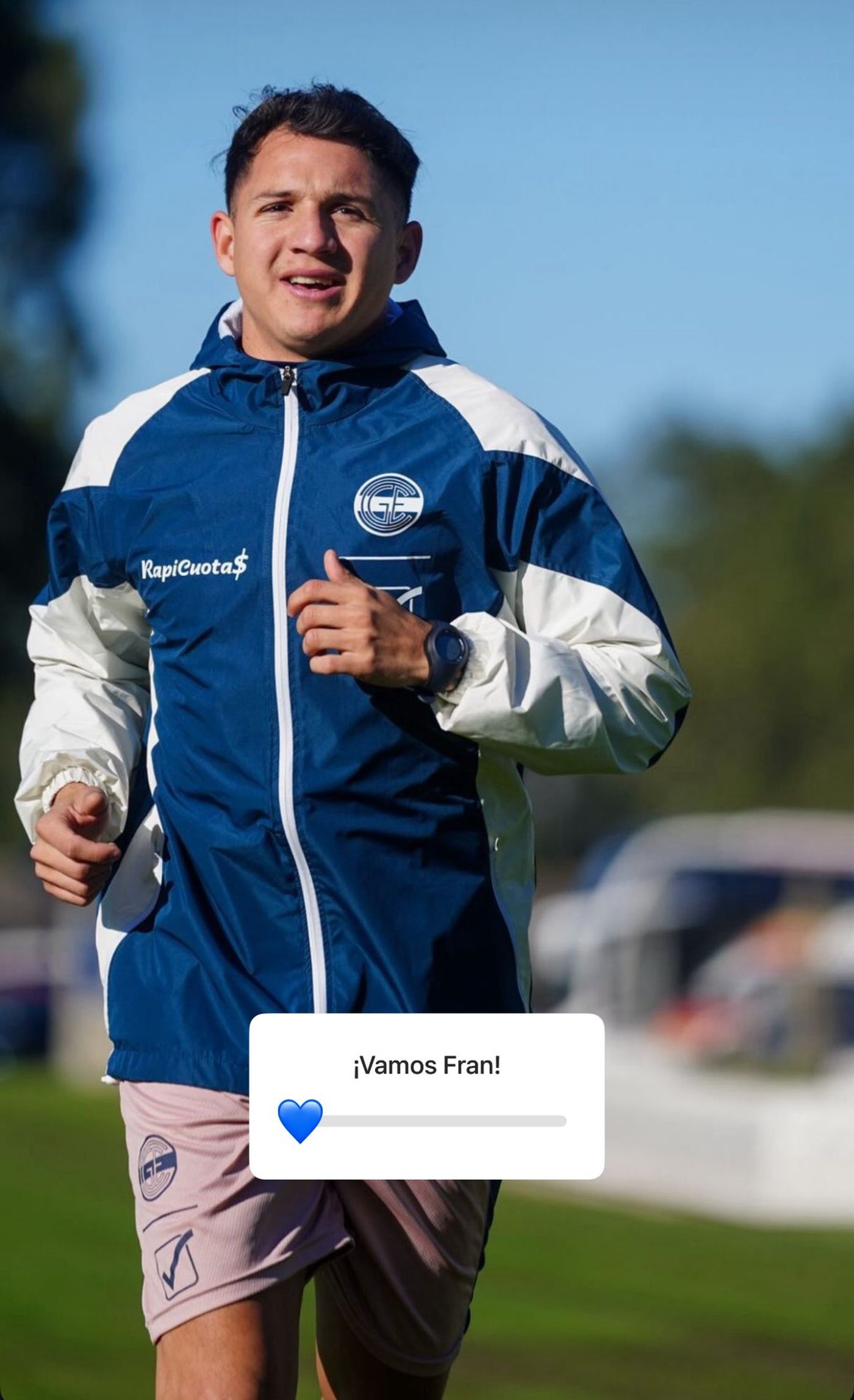 Franco Torres sigue con la recuperación y en breve podrá volver a las canchas.