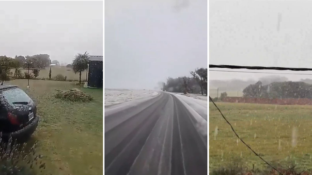 nevo en varias ciudades de buenos aires: los videos de las impresionantes postales blancas