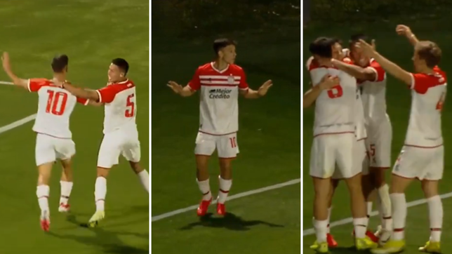taco y volea: el golazo de lucas cornejo que no le alcanzo a la reserva de estudiantes