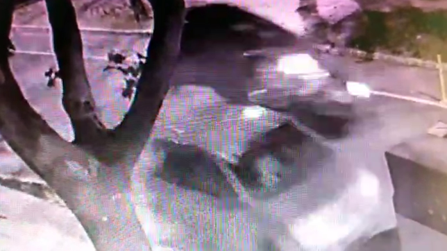 choco a un auto estacionado y escapo, pero quedo filmado y ahora lo buscan