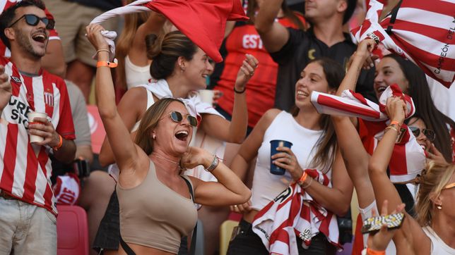 toda la fiesta que armaron los hinchas de estudiantes en santiago del estero