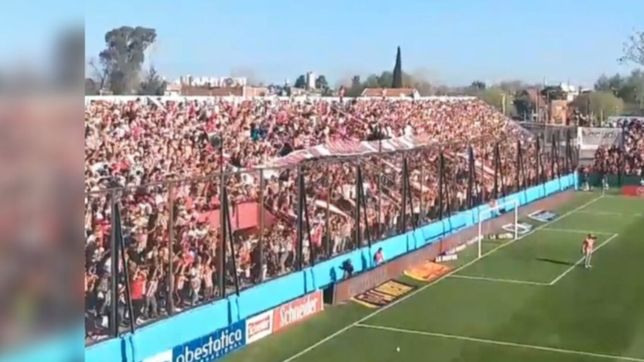 video: se hizo viral una cancion de los hinchas de estudiantes en el partido ante arsenal