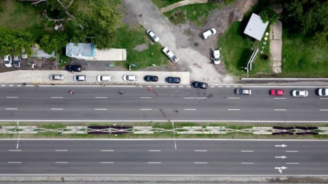 asi estan los accesos a la plata con fuertes controles policiales