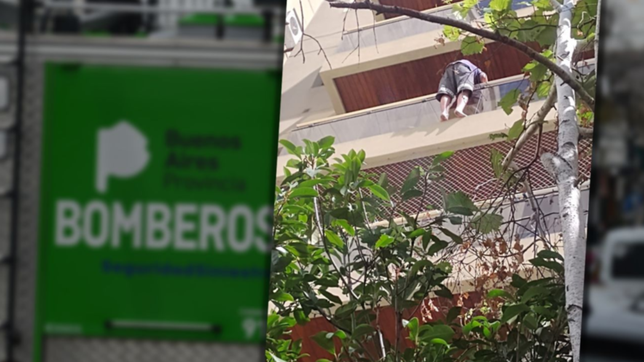 tension en la plata: un joven intento arrojarse desde el quinto piso de un edificio