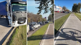 caos en plena avenida 32 por un choque y un camion que bloqueo el transito caos en plena avenida 32 por un choque y un camion que bloqueo el transito