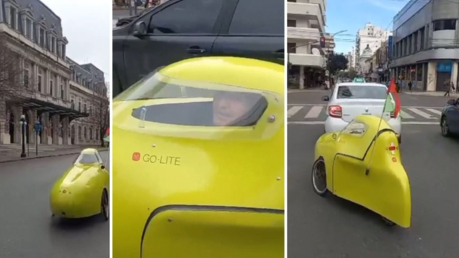 ¿que tipo de vehiculo es el extrano autito amarillo que aparecio en 7 y 50?