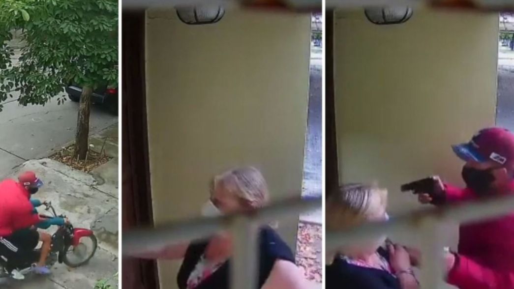 Volvía de vacunarse y le apuntaron a la cabeza: el video del dramático robo en La Plata