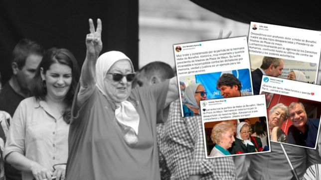 la dirigencia politica despidio a hebe de bonafini en las redes sociales