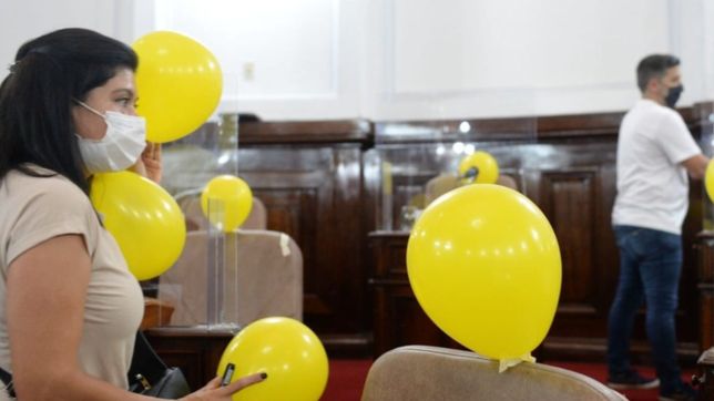 video: globos amarillos y ausencia, asi estaban las bancas del oficialismo en el concejo