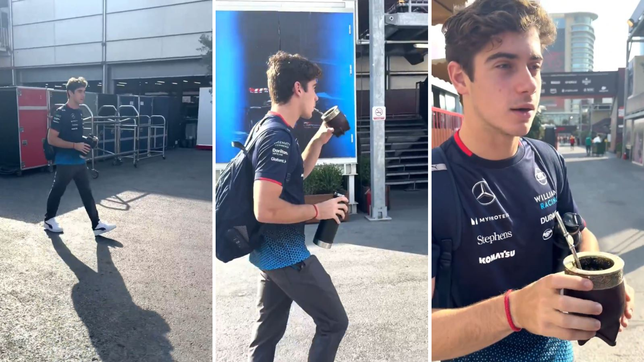 franco colapinto llego azerbaiyan tomando mate y sorprendio a sus companeros con un consejo