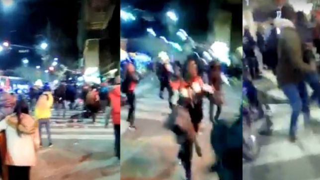 video: senegaleses a las corridas en pleno centro en medio de un nuevo operativo policial