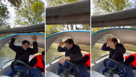 El insólito y curioso accidente de Colapinto en China en medio de un paseo El insólito y curioso accidente de Colapinto en China en medio de un paseo