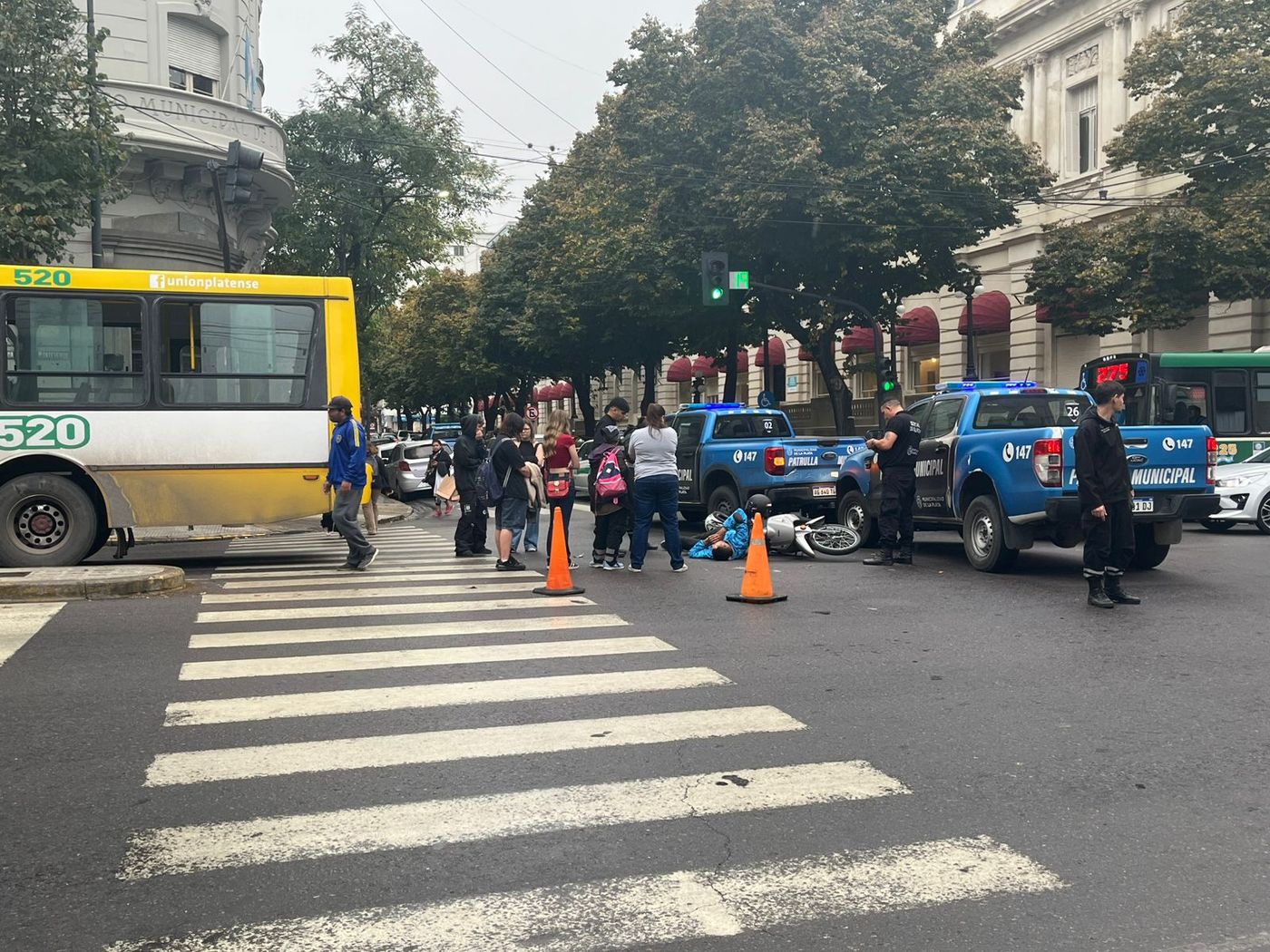 choque colectivo moto