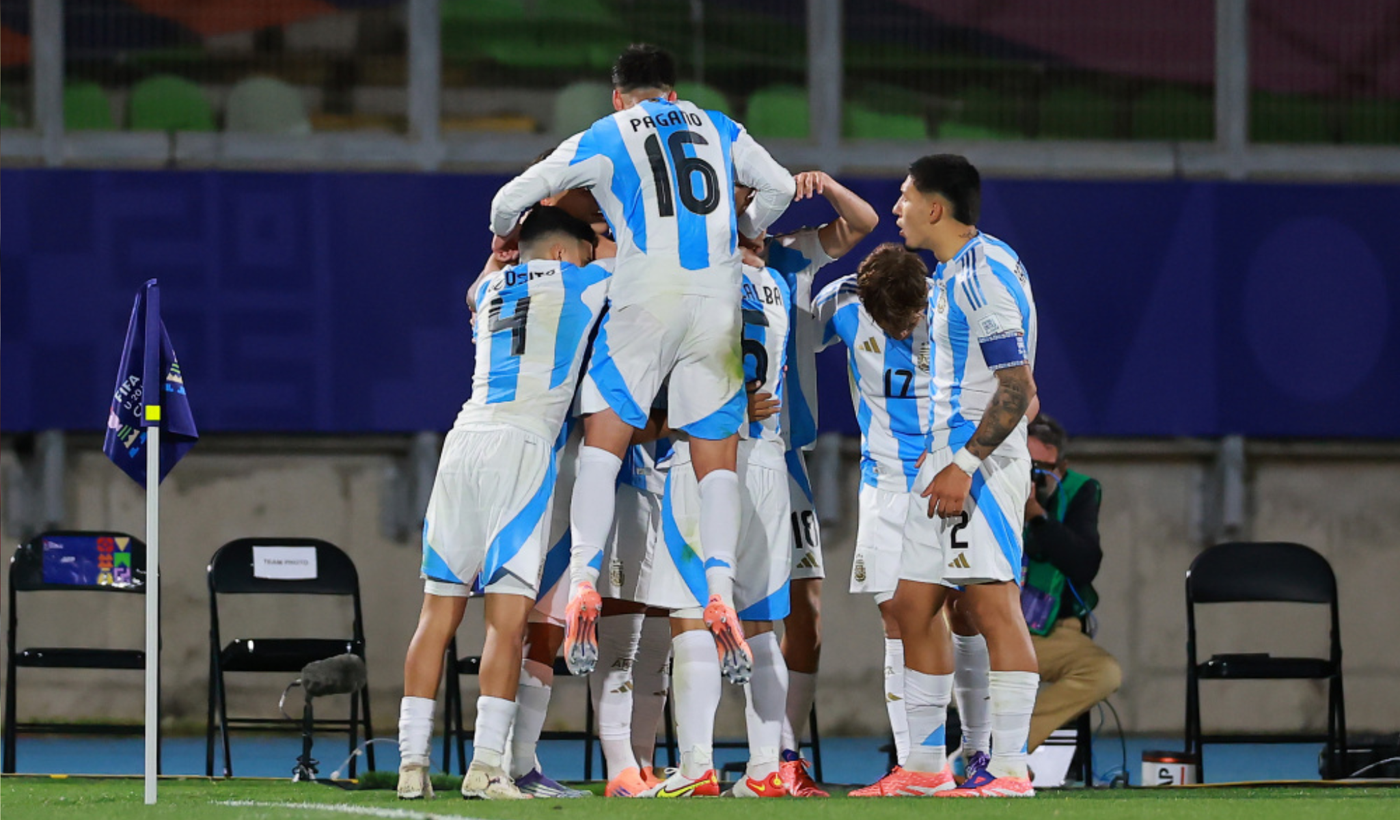 Selección  argentina sub20 festejo
