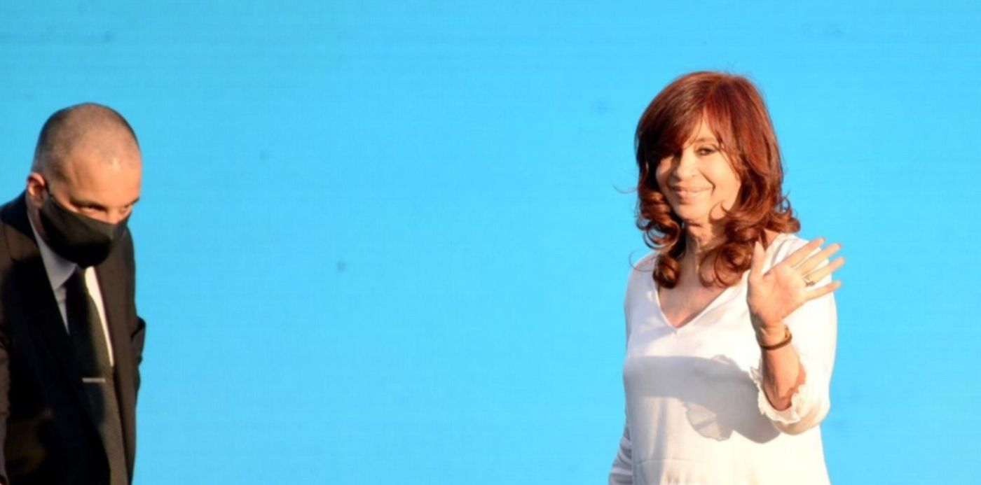 Acto alberto Fernández Cristina Kirchner y Axel Kicillof en el Estadio Único