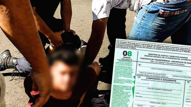 simulo querer comprarle la moto a una mujer, escapo con los papeles y lo detuvo la policia