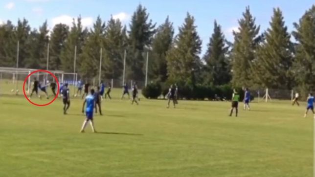 video: el tremendo golazo de chilena del bochi licht contra la reserva de gimnasia