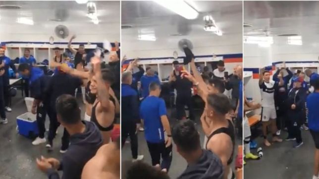 video: euforico y golpeandose el pecho, asi festejo maradona su primer triunfo con el lobo