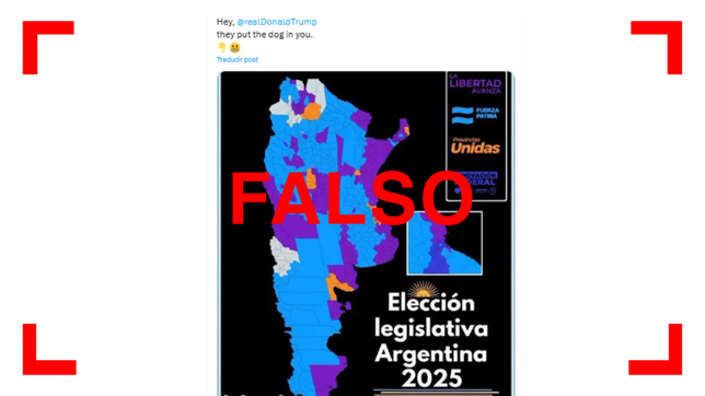 no, este mapa viral no muestra el resultado de las elecciones 2025 por departamento: esta manipulado