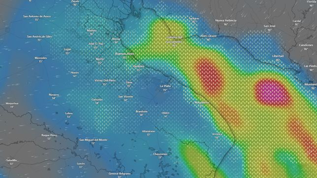 ¿hasta que hora continuaran las lluvias en la plata segun los expertos?