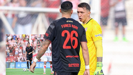 La banca de Muslera para Funes Mori tras el triunfo de Estudiantes ante Instituto