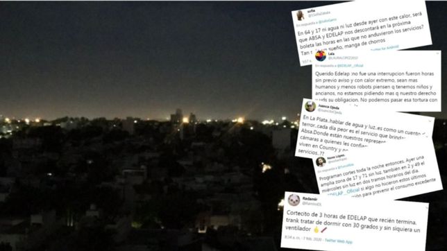 arden la plata y los vecinos: no hay agua ni luz, que otra tortura nos espera con 38 grados