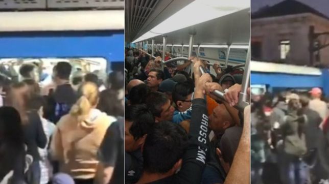 videos: por el horario reducido, los pasajeros del tren roca se amontonan en las estaciones