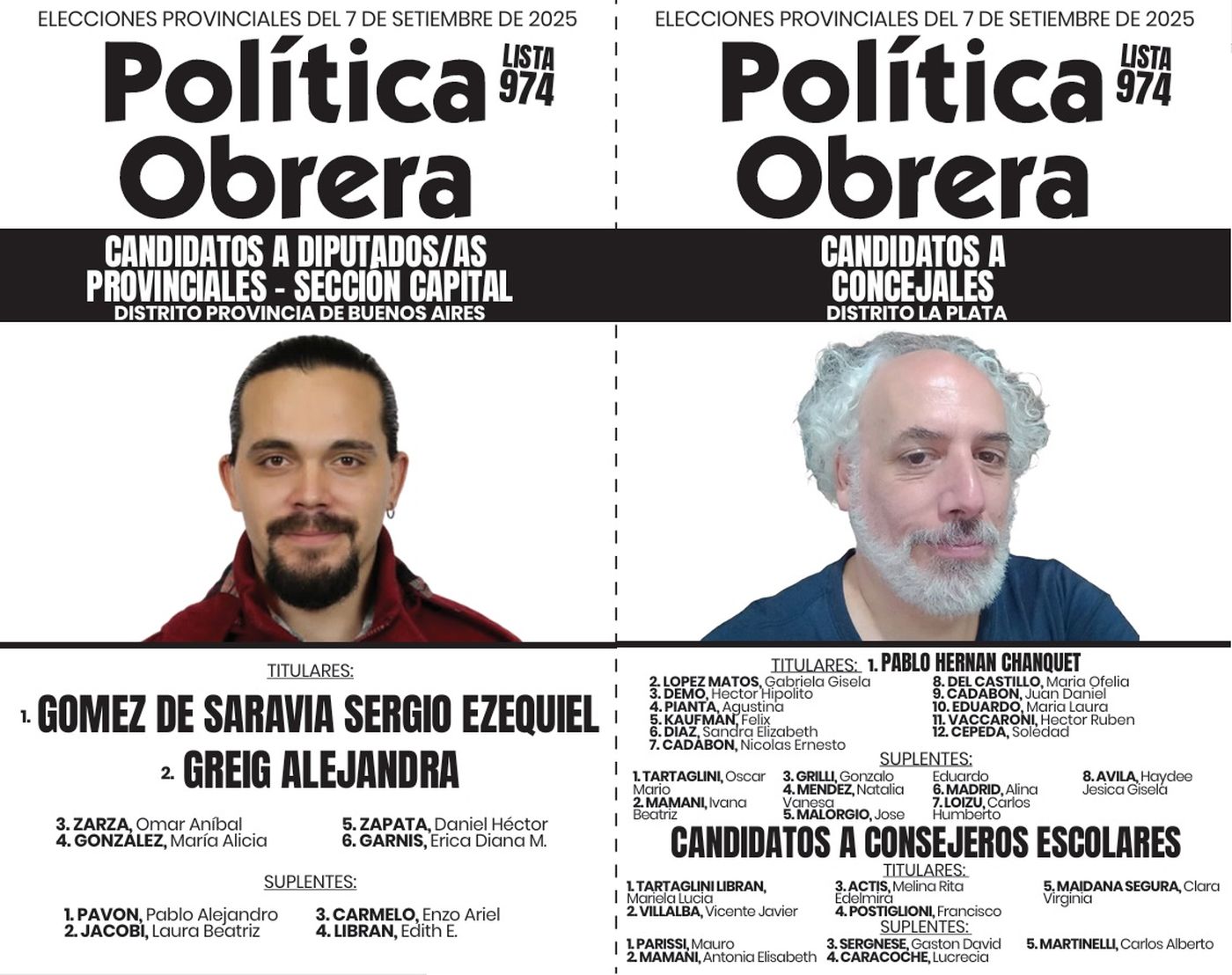 La boleta de Política Obrera La boleta de Política Obrera