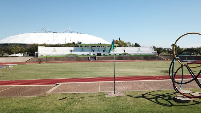 desde el aire: asi se ve la nueva pista de atletismo en el estadio ciudad de la plata