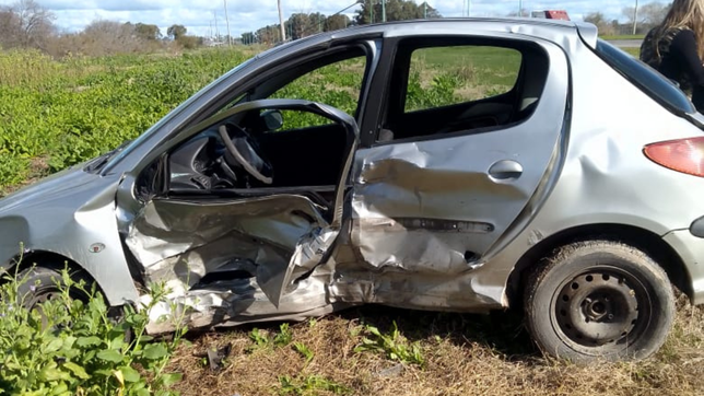 violento choque con heridos en el camino a punta lara