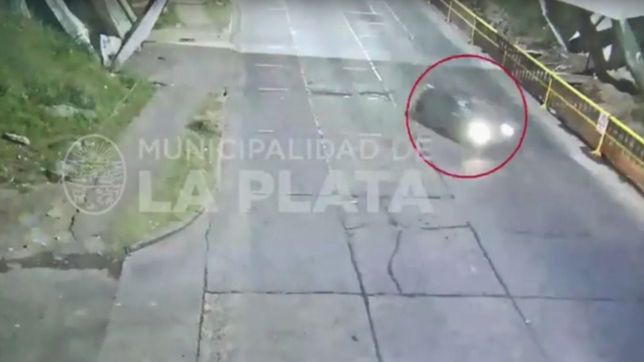 video: robaron un auto, los persiguio la policia y terminaron volcando