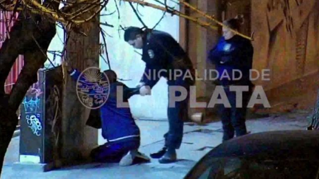 video: intento robar un local en el centro de la plata, lo descubrieron y termino detenido